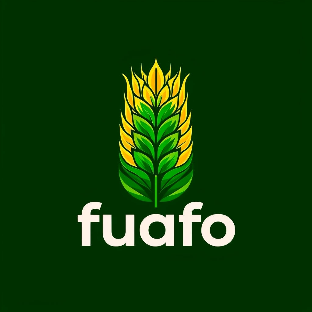 Stylized Wheat Stalk Modern Emblem for Sustainable Brand Logo