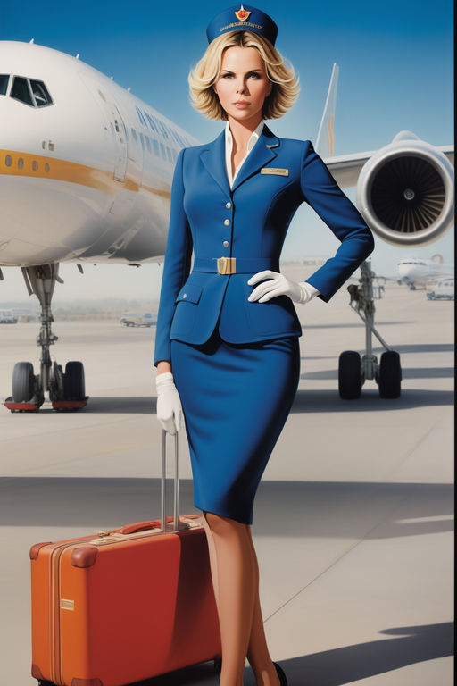 Charlize Theron as Flight attendant by Dick Dikk Playground
