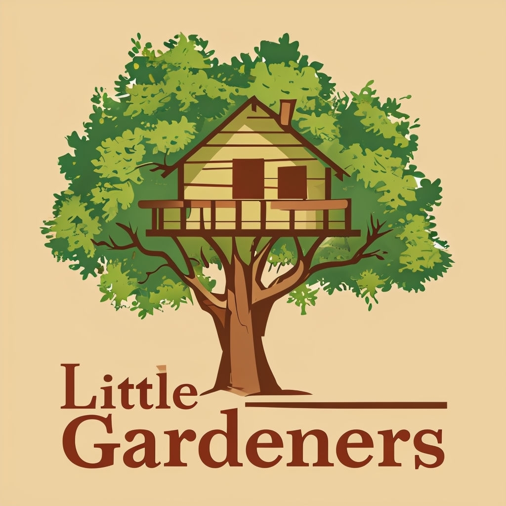 Modern Minimalist Treehouse Logo for Little Gardeners