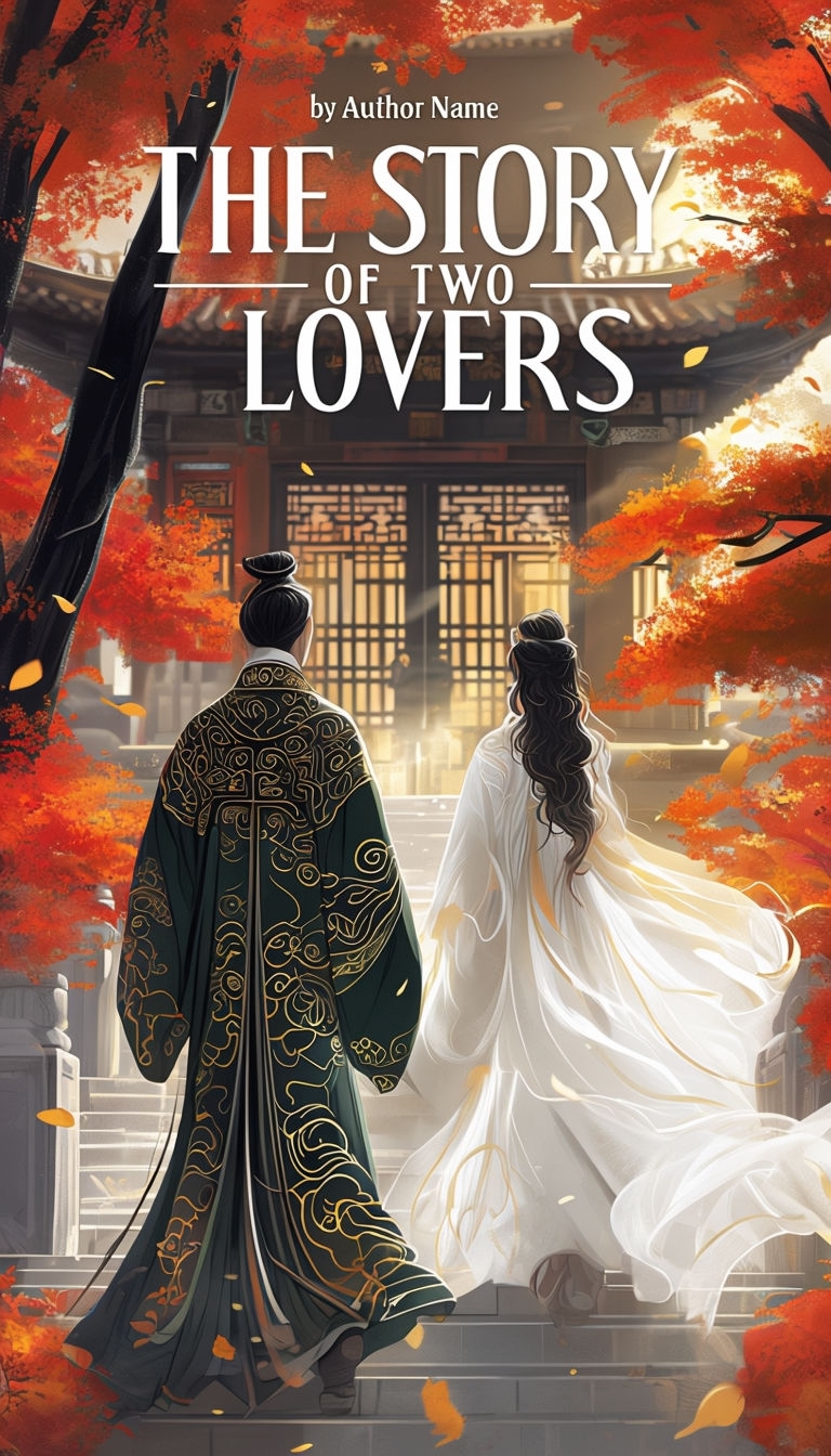 Romantic Autumn Scene for The Story of Two Lovers EBook Cover