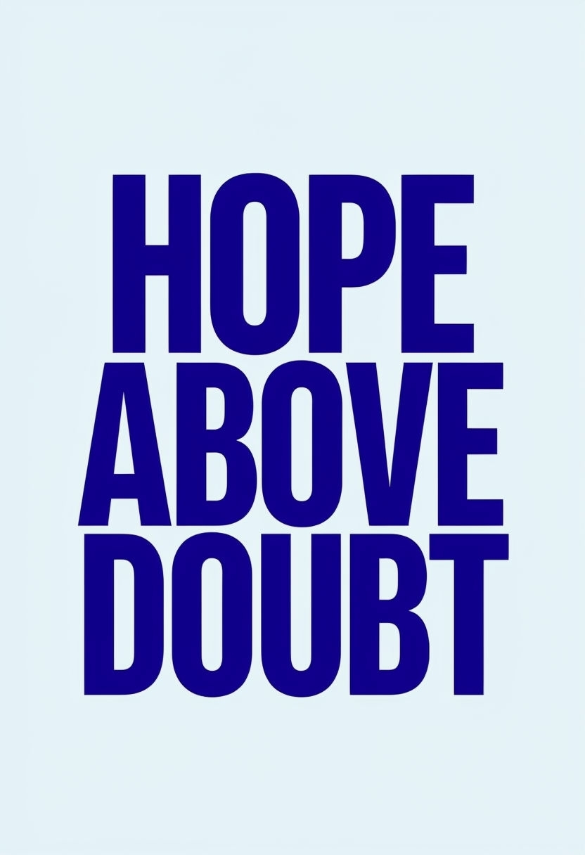 Hope Above Doubt Minimalist Typography T-Shirt