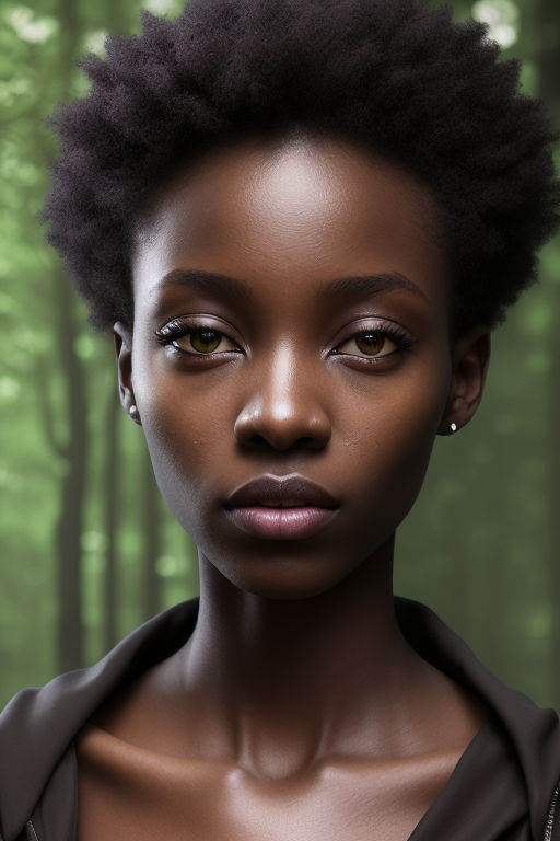 A Skinny African Girl With Green Short Hair By King Memes King Of Kings Playground 3355