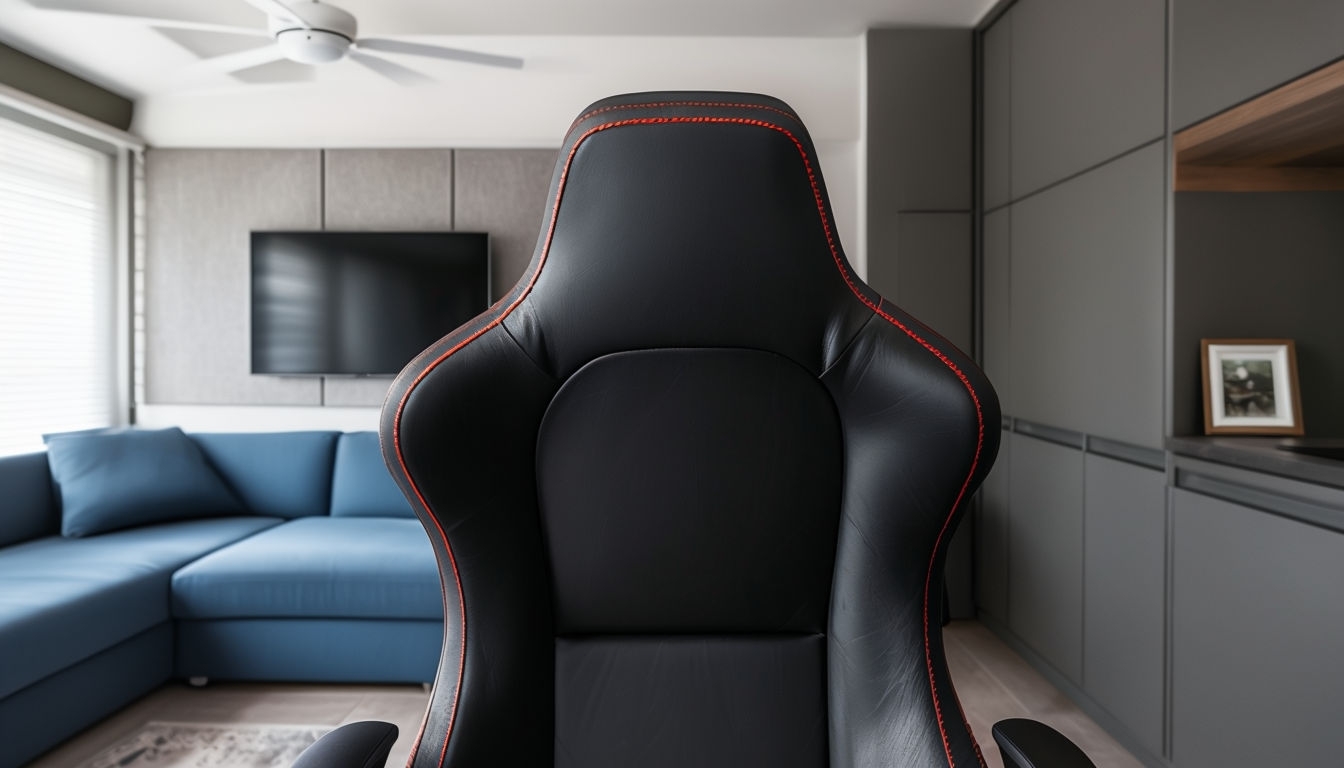 Modern Gaming Chair and Living Space Photograph Background