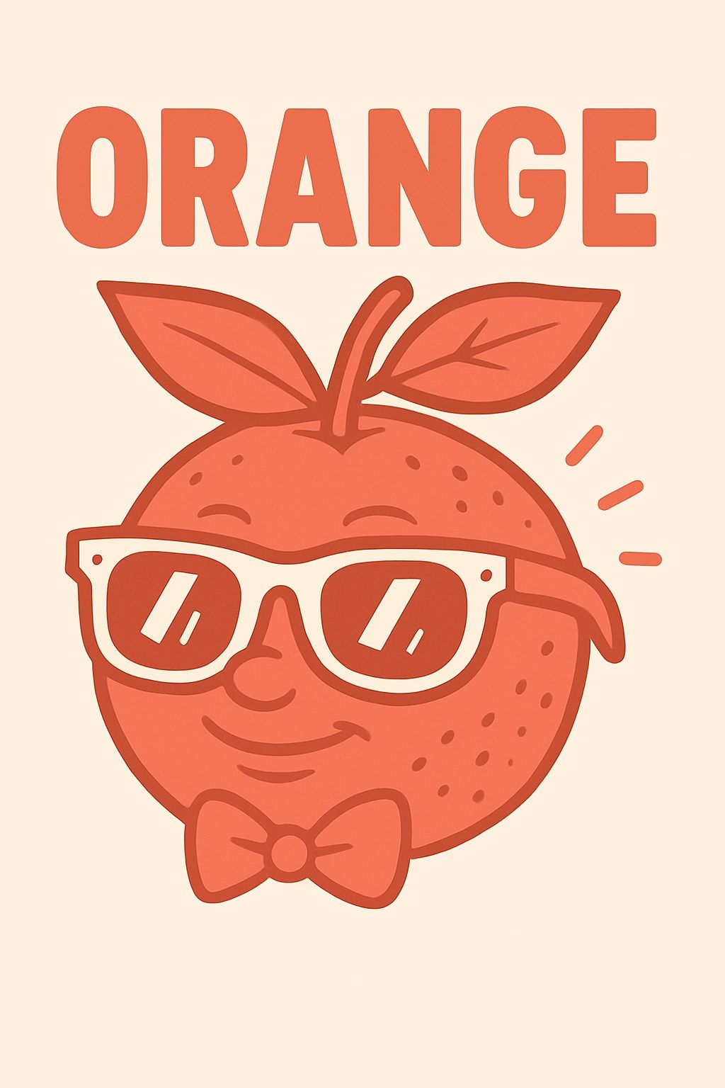 Playful Cartoon Orange Character with Sunglasses T-Shirt