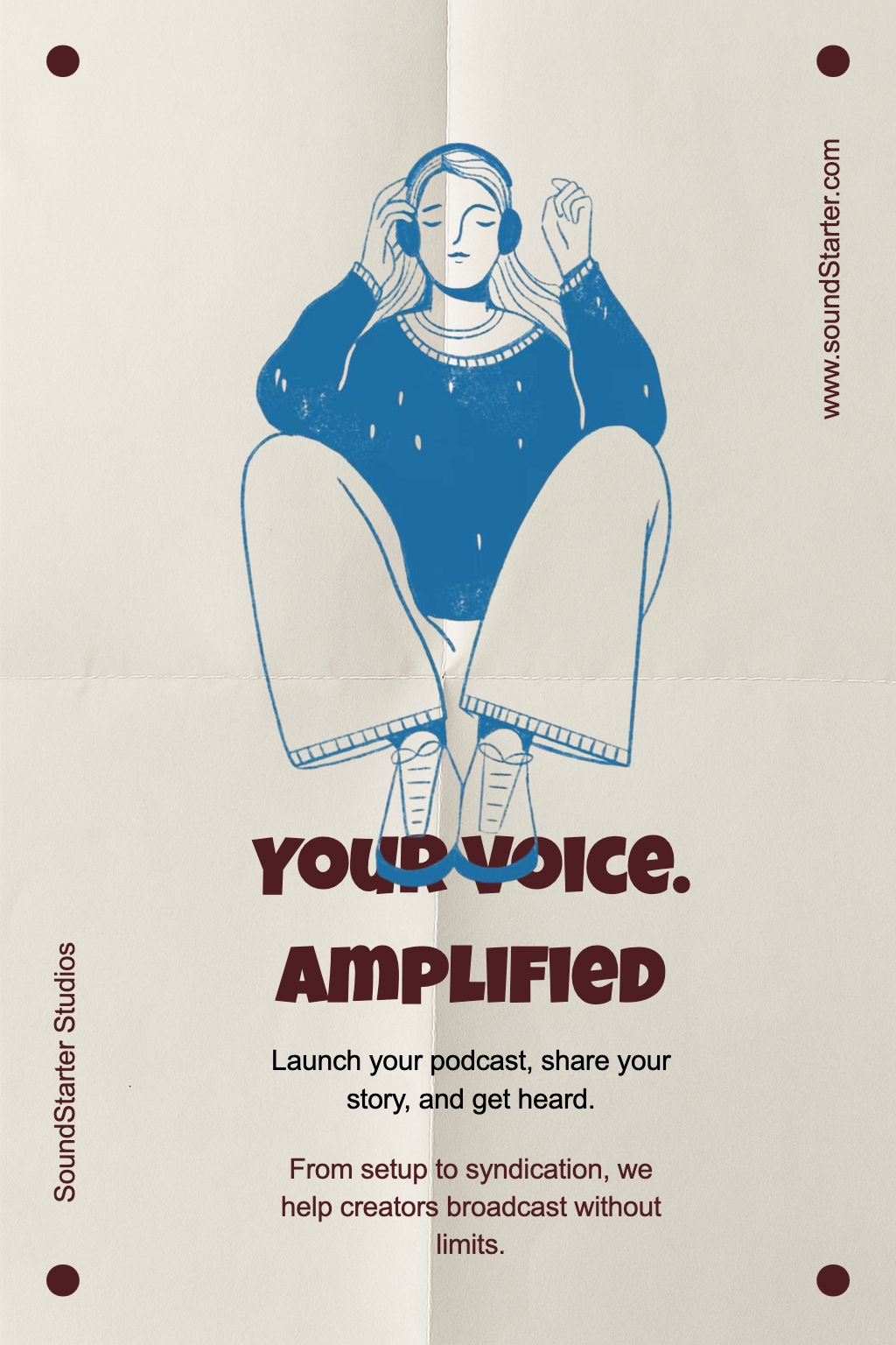 Modern Minimalist Soundstarter Studios Podcast Promotion Flyer