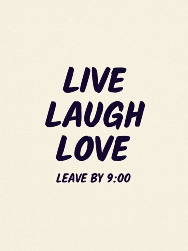 Live Laugh Love Motivational Text Design Poster