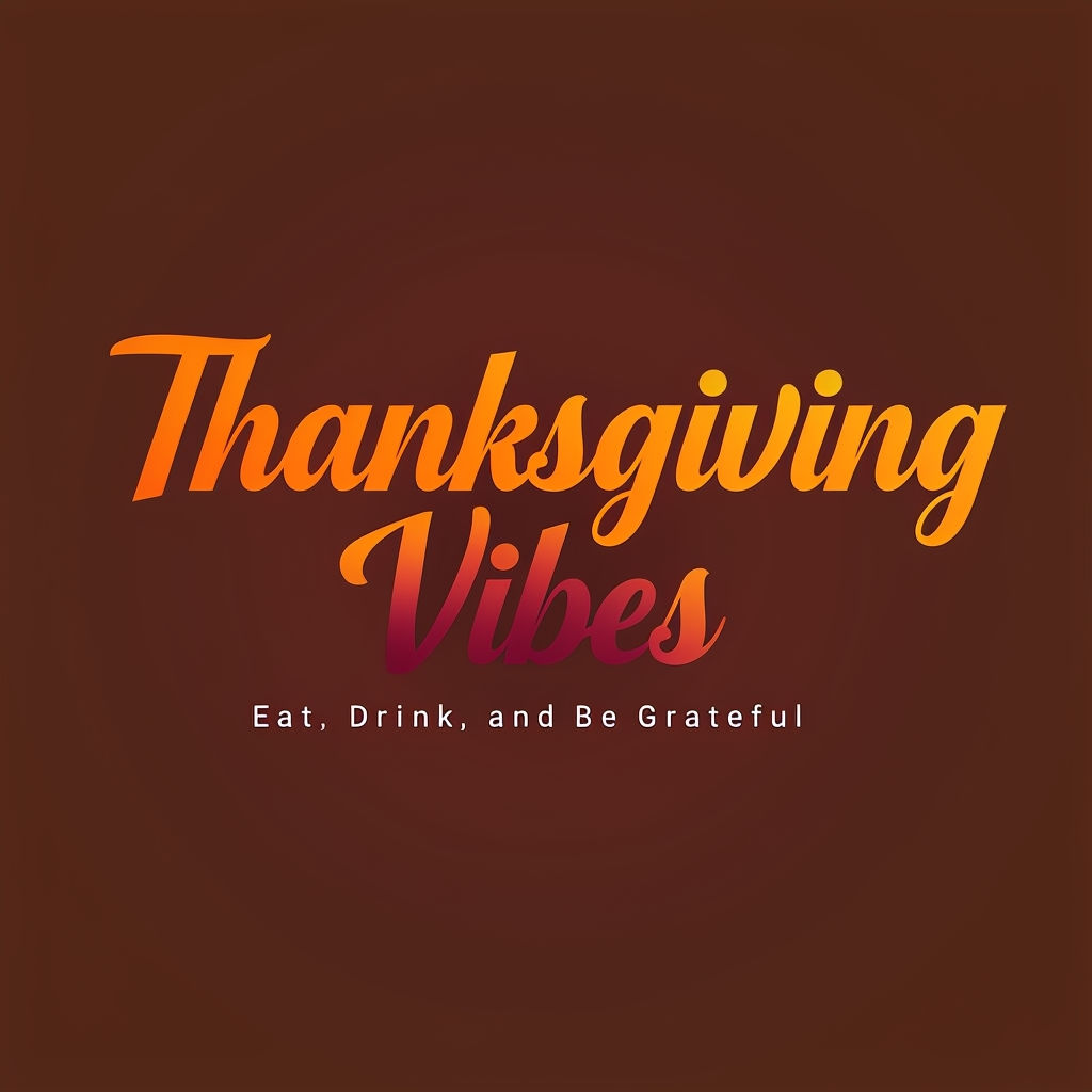 Thanksgiving Vibes Bold Gradient T-Shirt