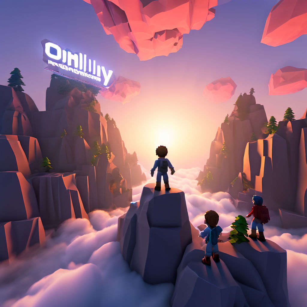 Roblox avatar reaching peak of a craggy by Тима Савин - Playground
