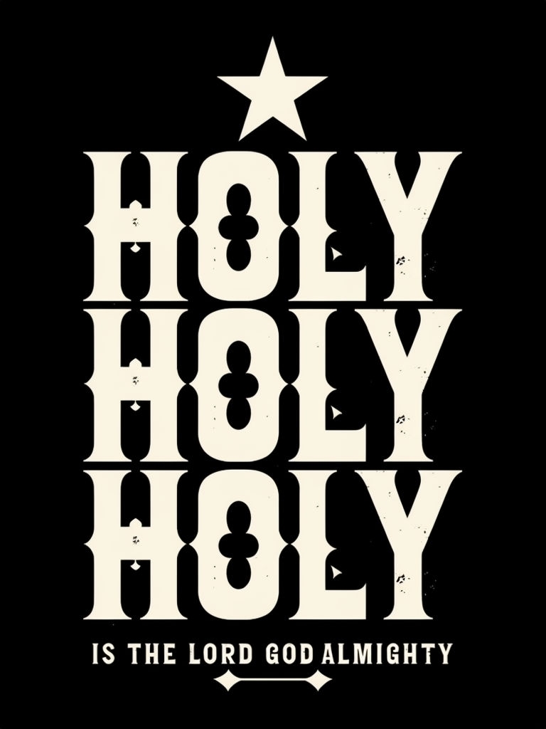 Vintage Typography Holy Design with Star T-Shirt