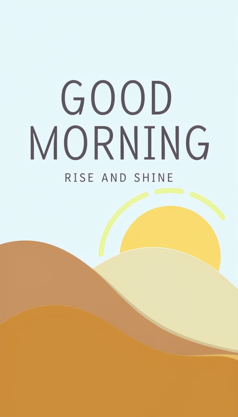 Soft Aesthetic Good Morning Graphic Design for Uplifting Post Social Media Post