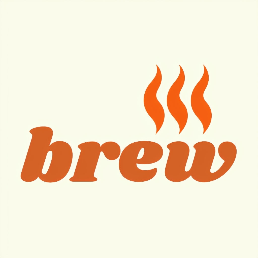 Charming Modern Brew Coffee Brand Logo Design in Minimalist Style