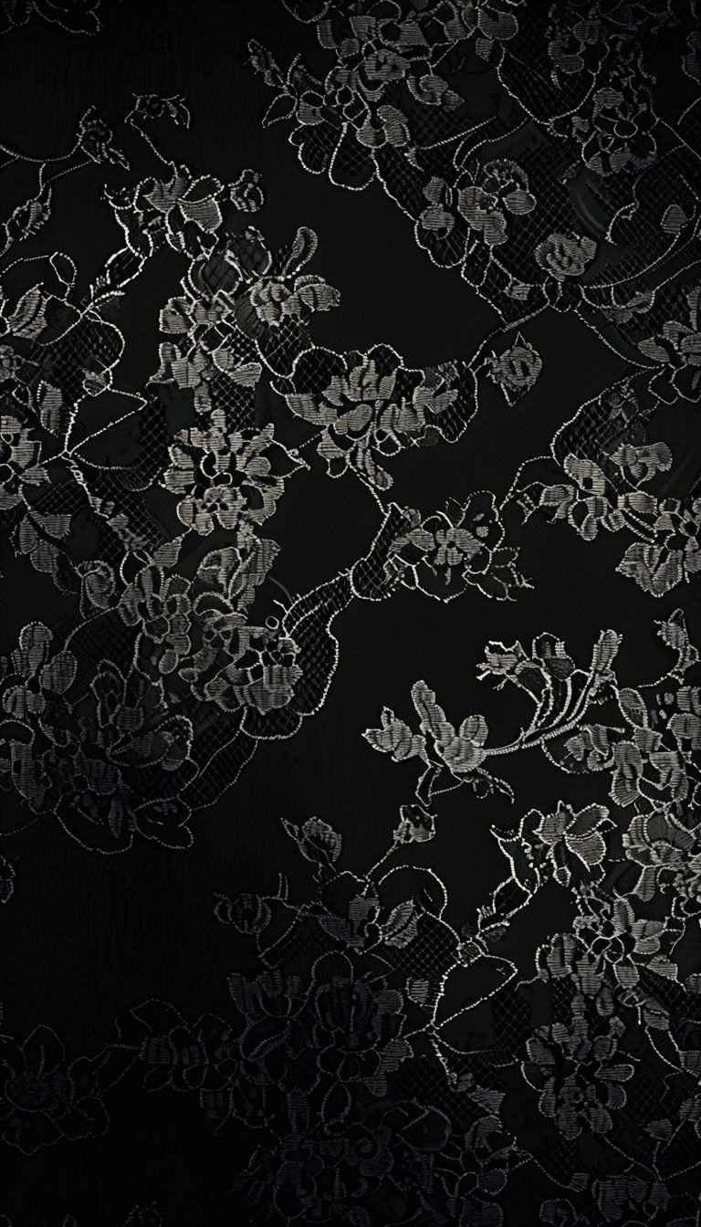 Vintage Black Lace Pattern Elegant Mobile Wallpaper