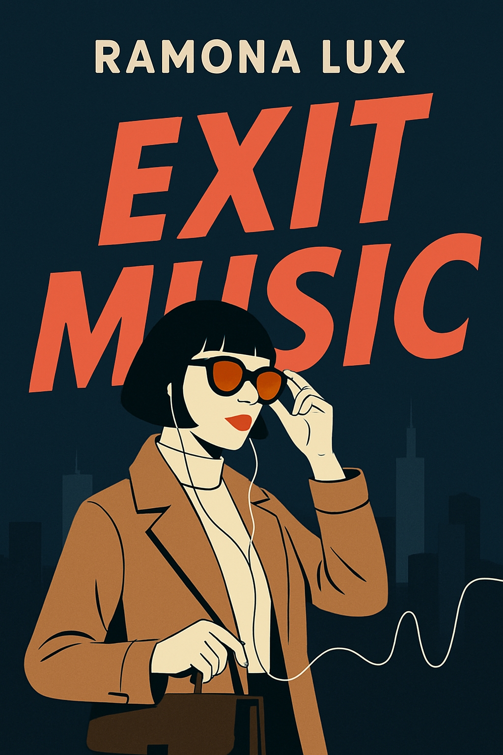 Stylish Minimalist Portrait of Ramona Lux with Exit Music Cover EBook Cover