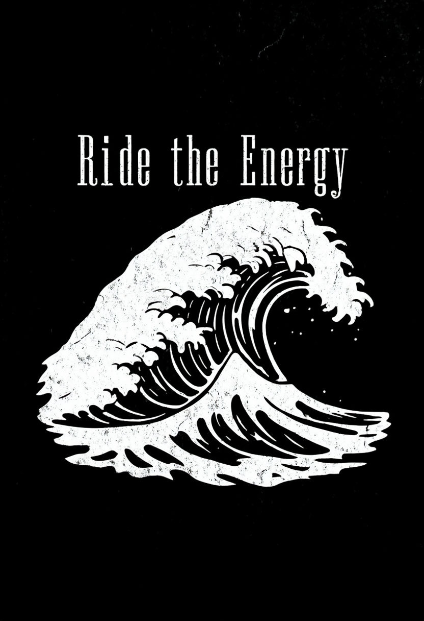 Vintage Ocean Wave with Motivational Quote T-Shirt