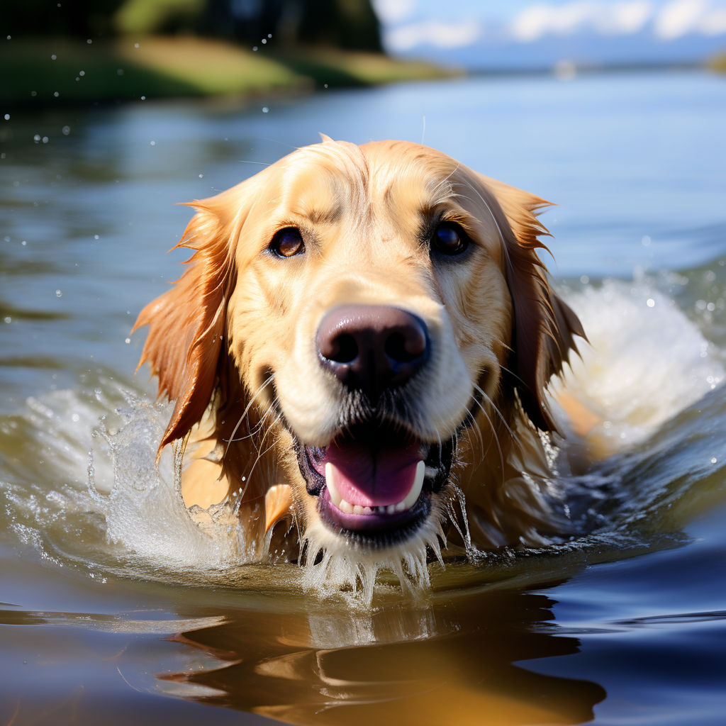 Golden retrever sinking from the face by DerNeueLandAdel - Playground