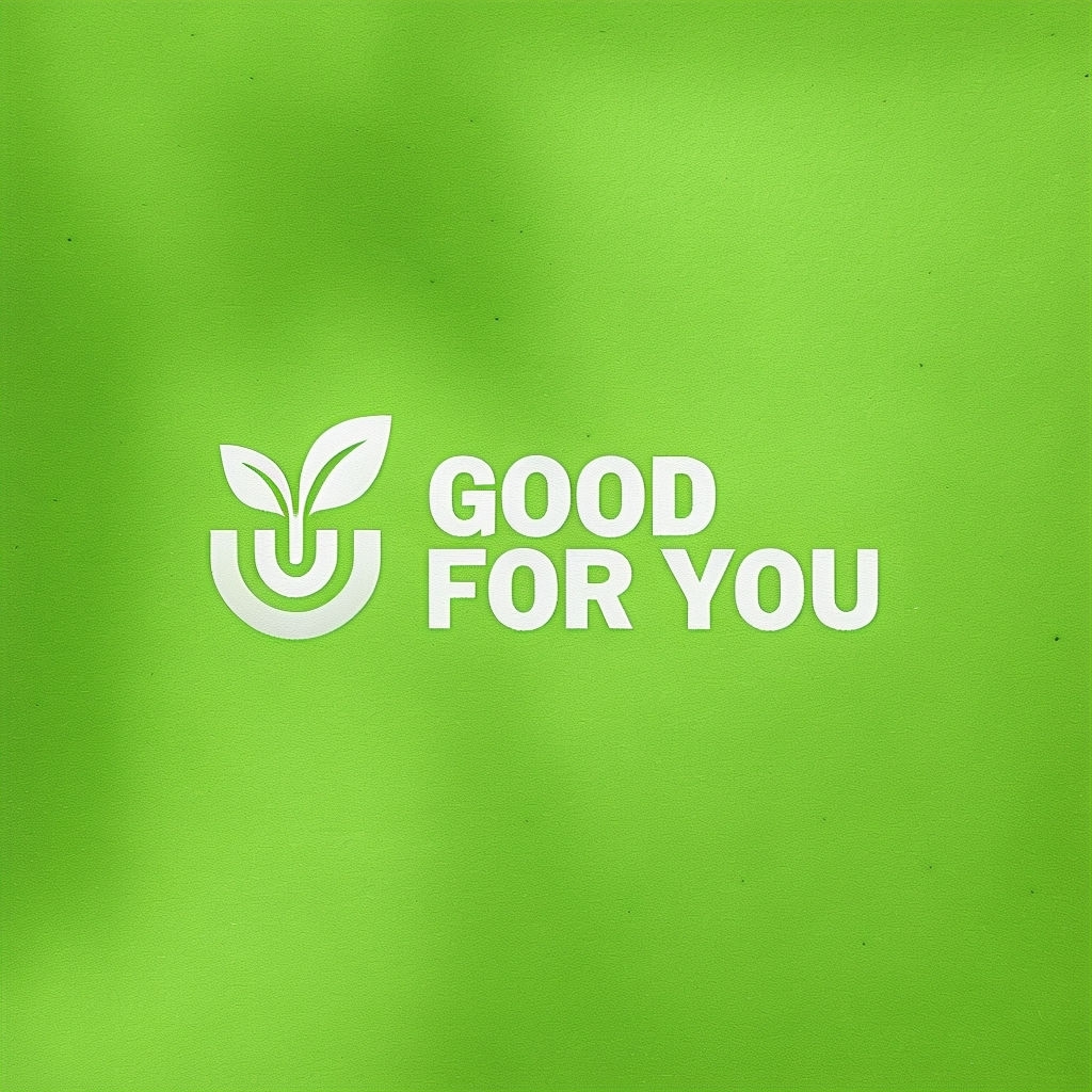 Minimalist Green and White Good For You Logo Design // Logo