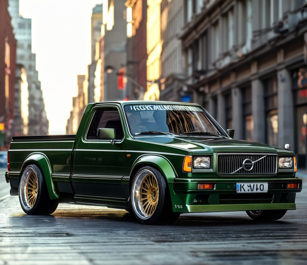 1984 Volvo wide-body pickup truck with low roofline by Jessy Charlebois ...