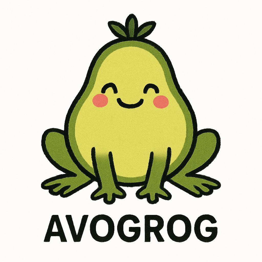 Cute Avocado Character With Cheerful Expression Sticker