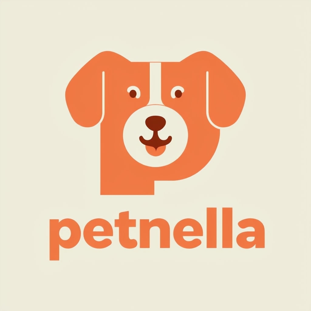 Minimalist Friendly Dog Logo Design for Petnella Brand Logo