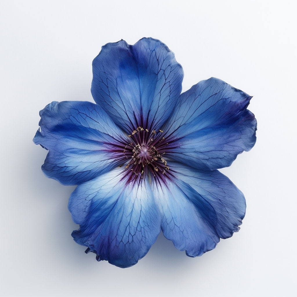Vibrant Blue Flower with Intricate Petal Details Mug