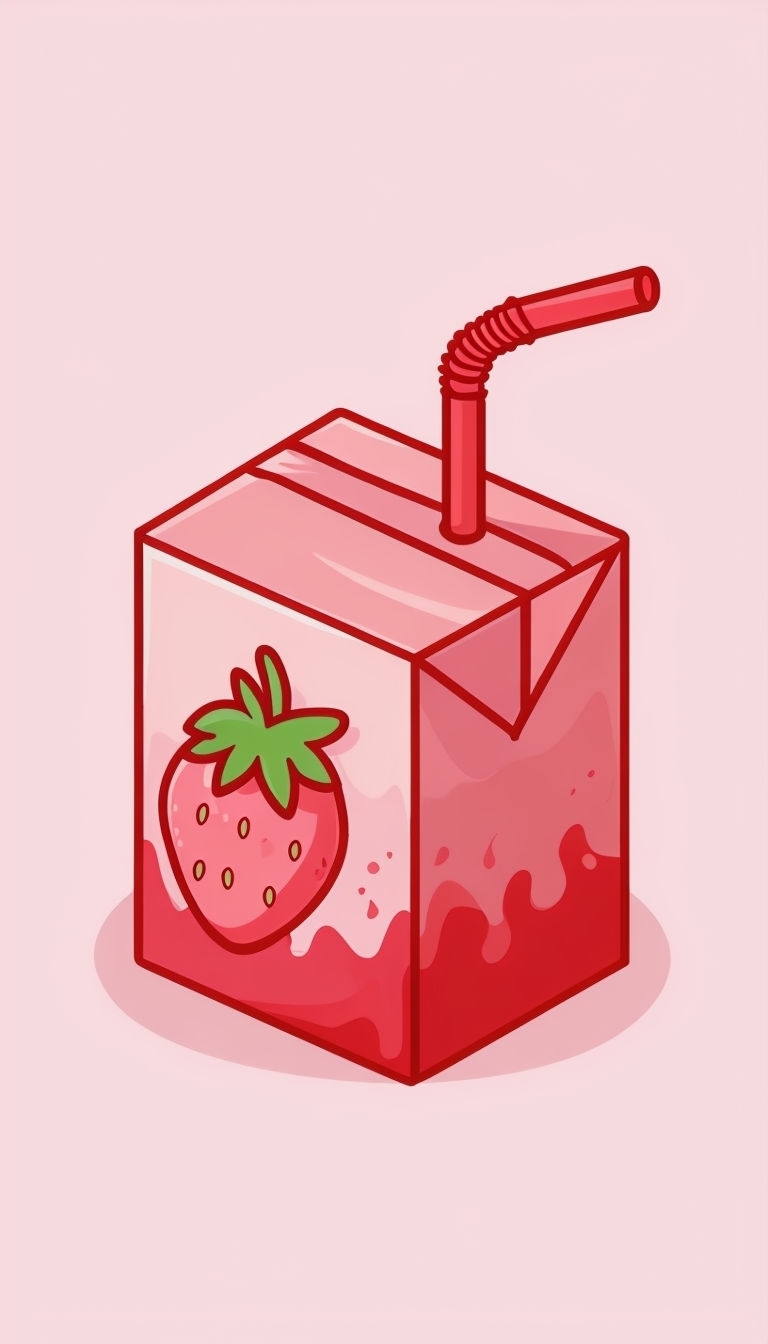 Cute Cartoon Fruit Juice Box Illustration Phone Case Cover