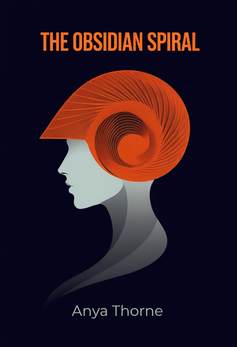 Modern Fantasy EBook Cover Design Featuring The Obsidian Spiral