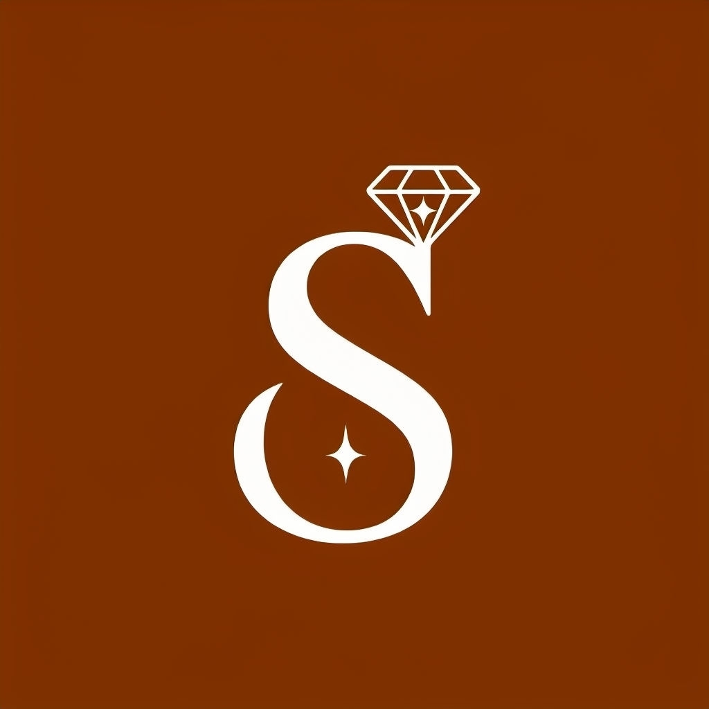 Elegant Minimalist SA Logo with Diamond Illustration Monogram