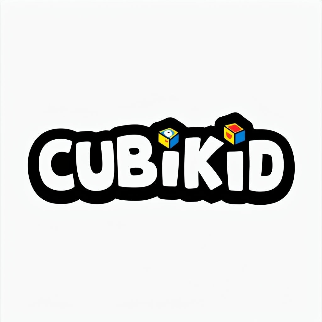Bold and Playful CUBIKID Logo for Kids' Toy and Education Brand Logo