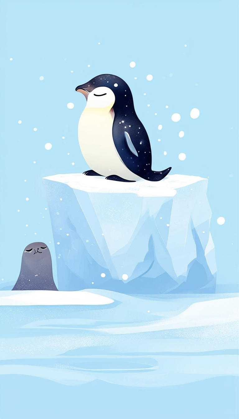 Whimsical Artic Penguin 