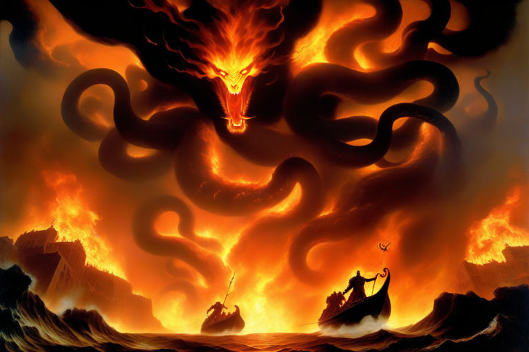 The underworld with flames hades giants scare hydra hell. by Easy Life ...