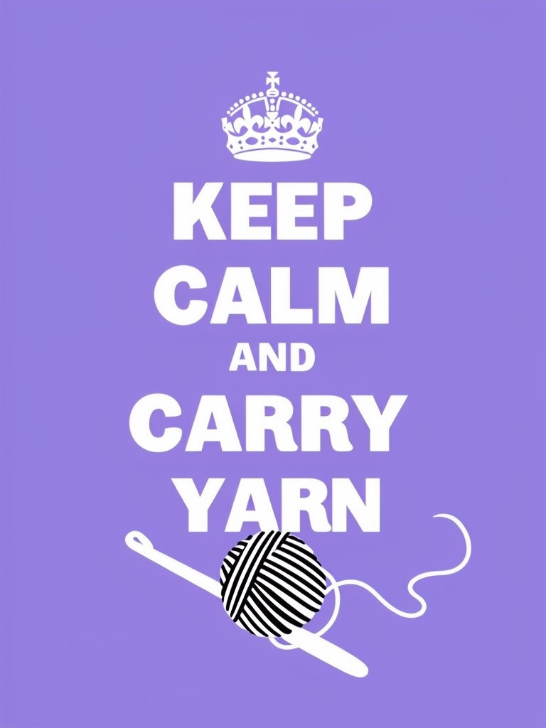 Keep Calm and Carry Yarn Minimalist T-Shirt