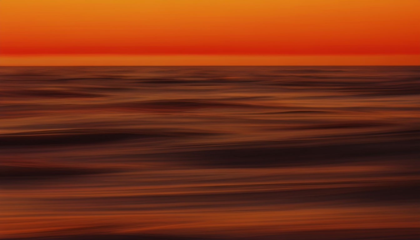 Abstract Ocean Sunset Impressionist Photography Virtual Background