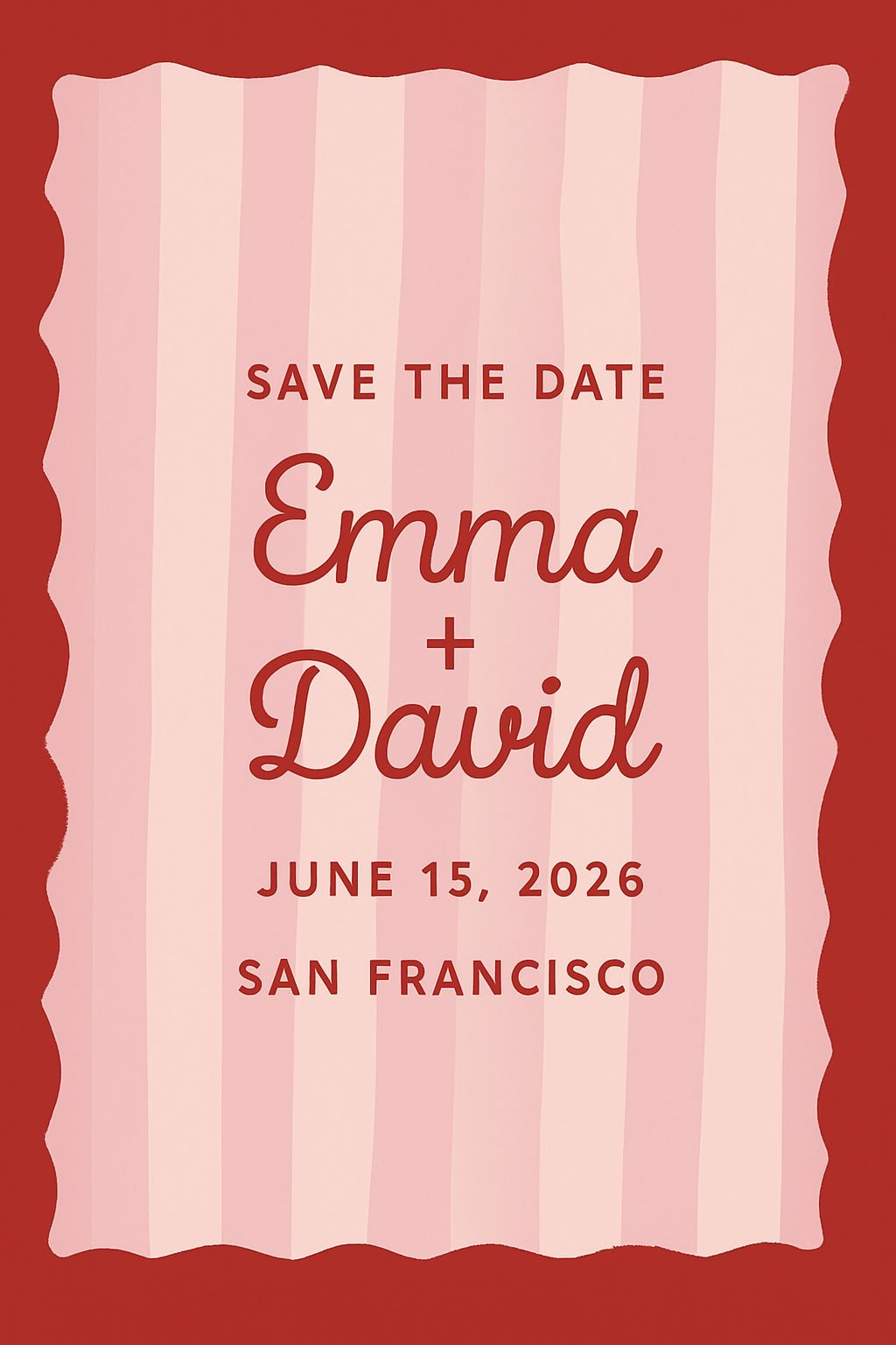 Elegant Minimalist Save the Date Invitation Card Design