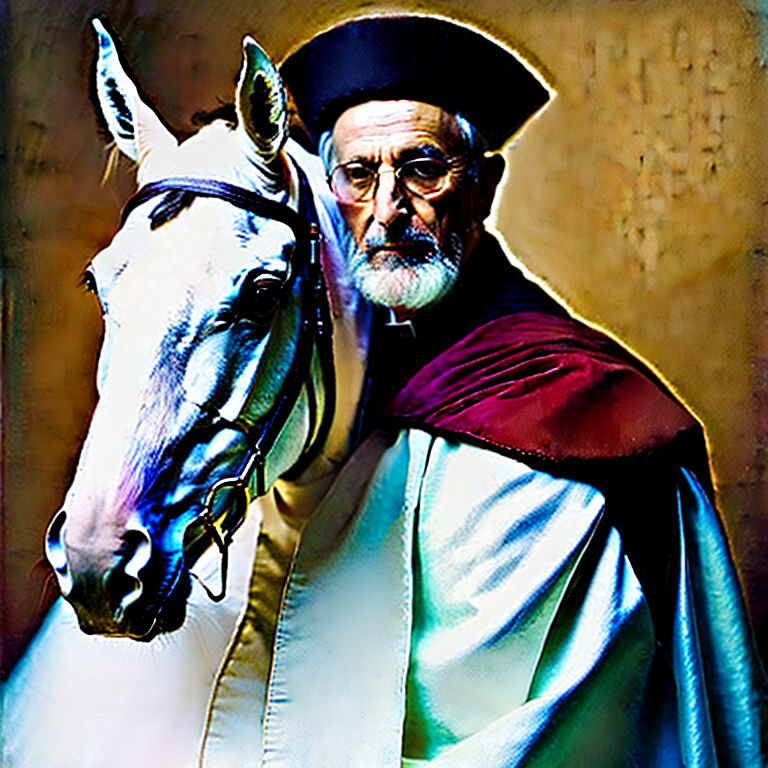 Orthodox Priest In Dress Riding A Colores Unicorn By Alexey Gv Playground