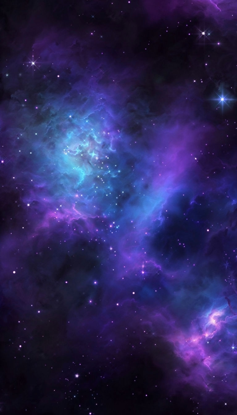 Vibrant Abstract Cosmic Nebula Wallpaper for Dreamy Atmosphere Mobile Wallpaper