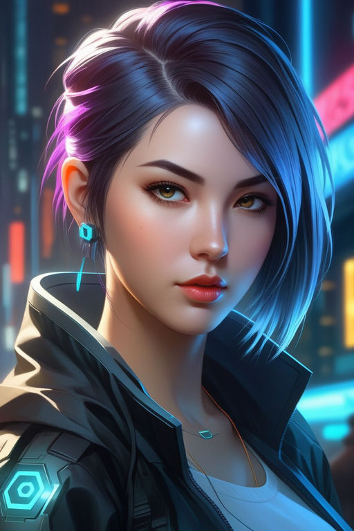 Beautiful cyberpunk netrunner girl By Artgerm and WLOP and I... by QArt ...