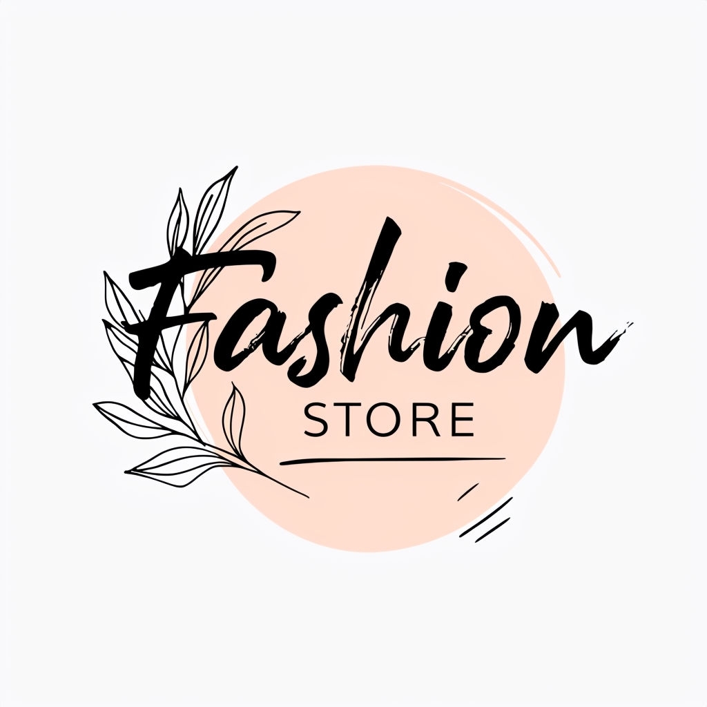 Minimalist Fashion Store Logo with Elegant Brush-Stroke Design Logo