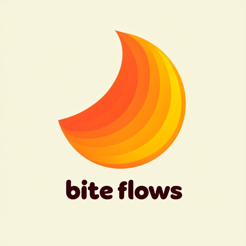 Modern Abstract Bite Flows Minimalist Logo Design