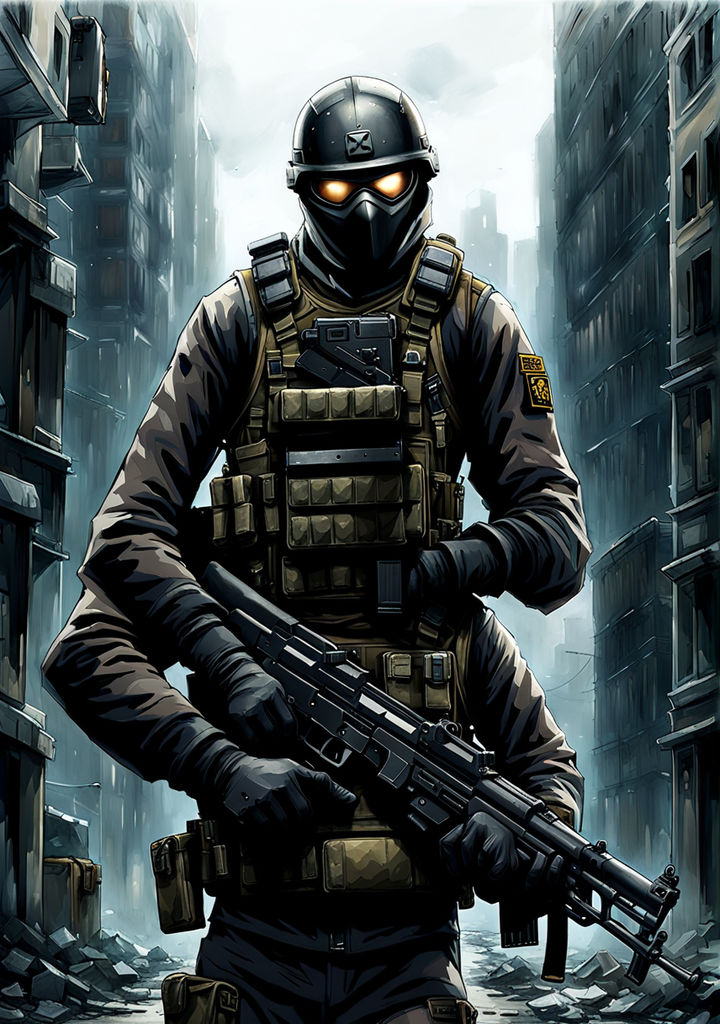 SCP Mobile Task Force Nu-7 operative by James Chan (Hammes) - Playground