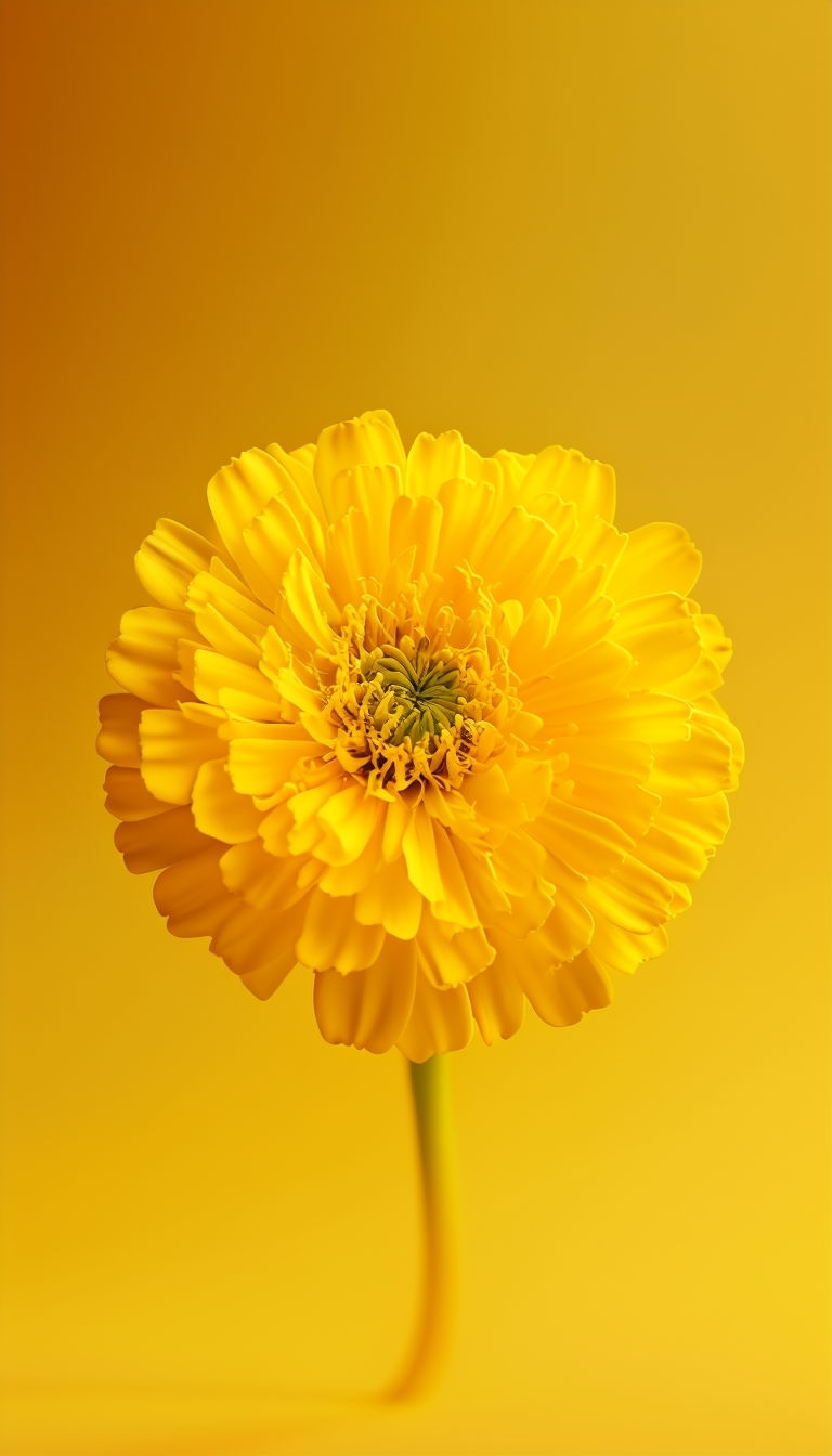 Vibrant Yellow Flower Close-Up with Dreamy Background Mobile Wallpaper