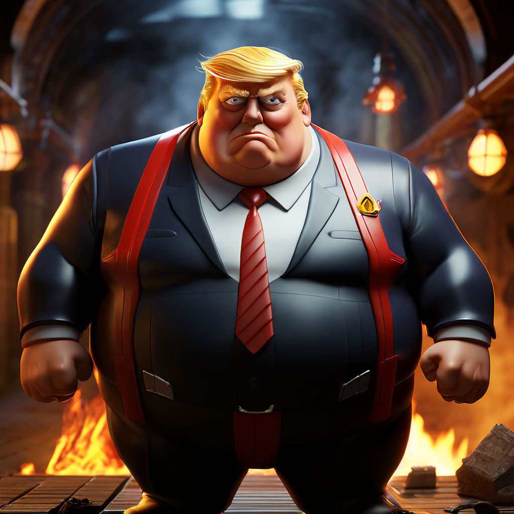 Overweight Donald Trump as a Pixar's Incredibles Superhero ... by ...