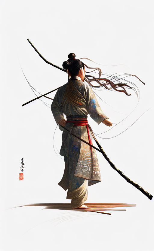 The back of a Chinese wuxia characters by Alex Chueng - Playground