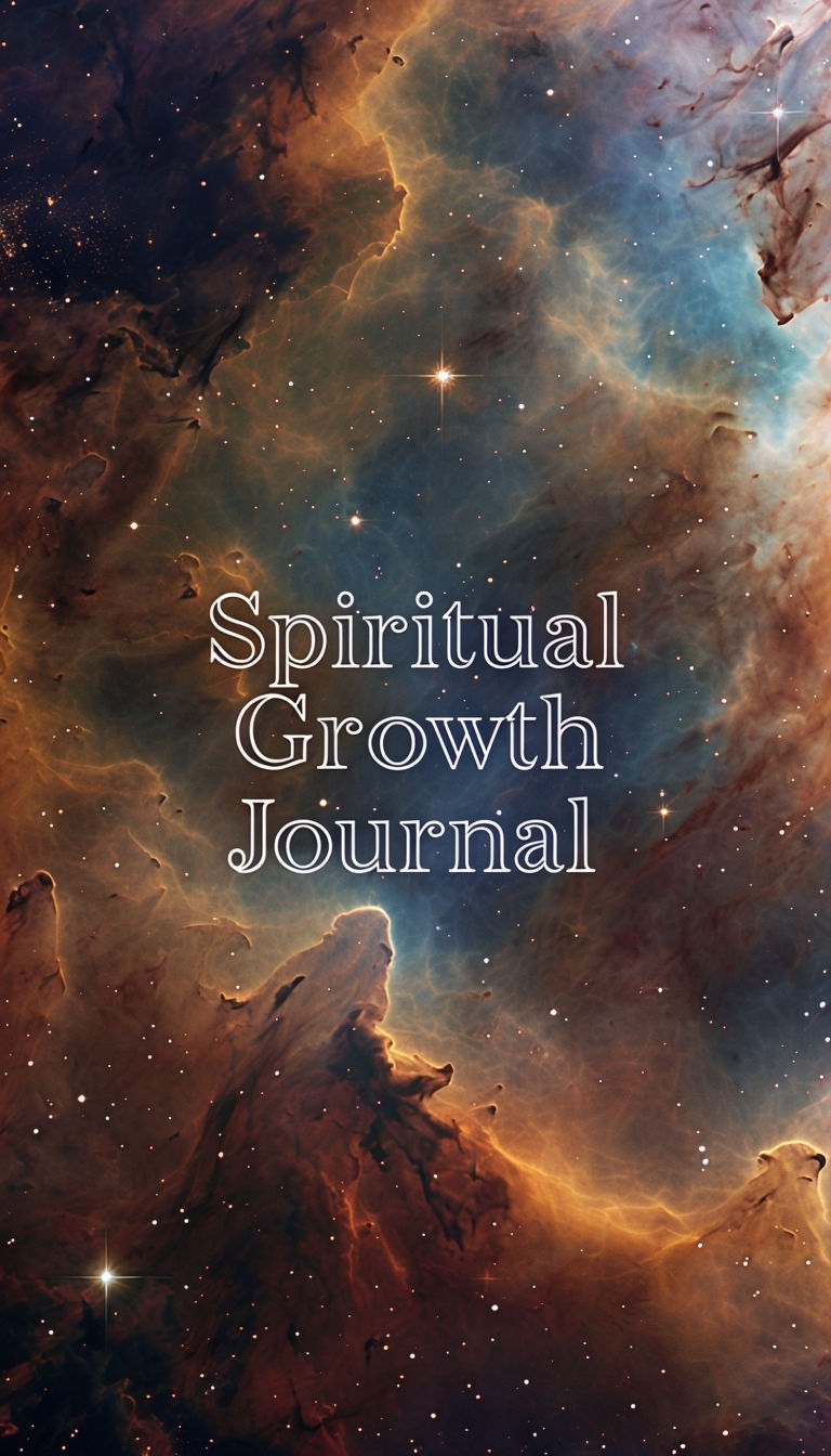 Cosmic Spiritual Growth Journal with Nebula Background EBook Cover