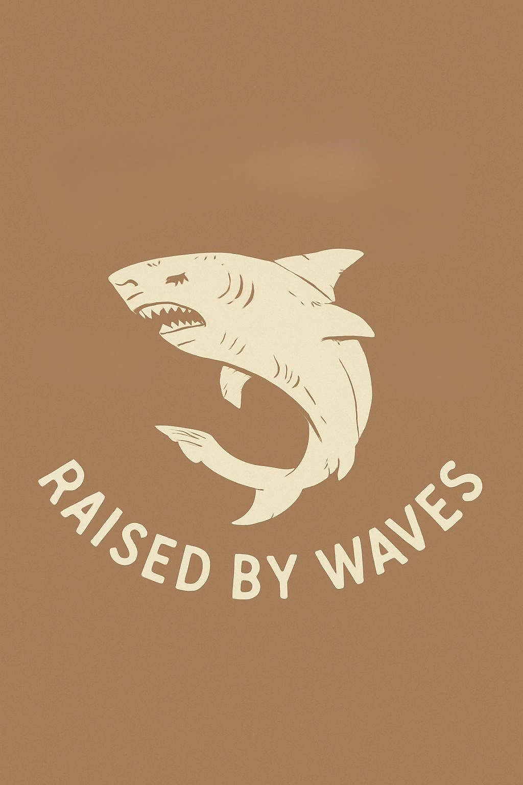 Raised By Waves Energetic Shark Minimalist T-Shirt
