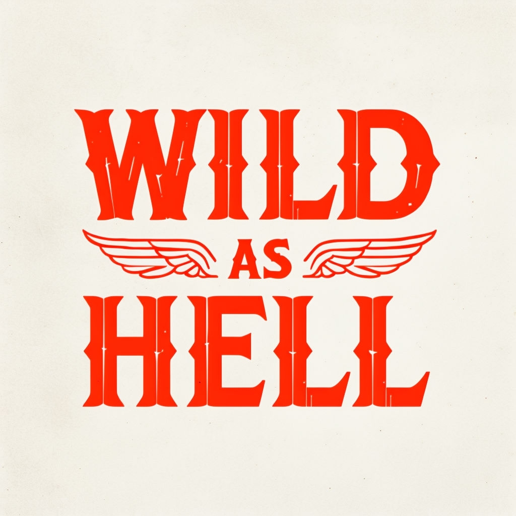 Wild as Hell Bold Typography Vintage T-Shirt