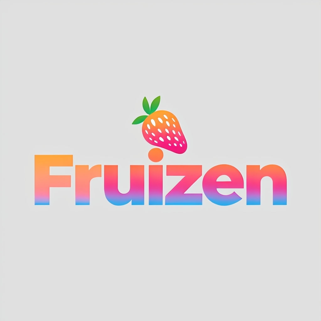 Vibrant Fruizen Logo with Strawberry Graphic T-Shirt