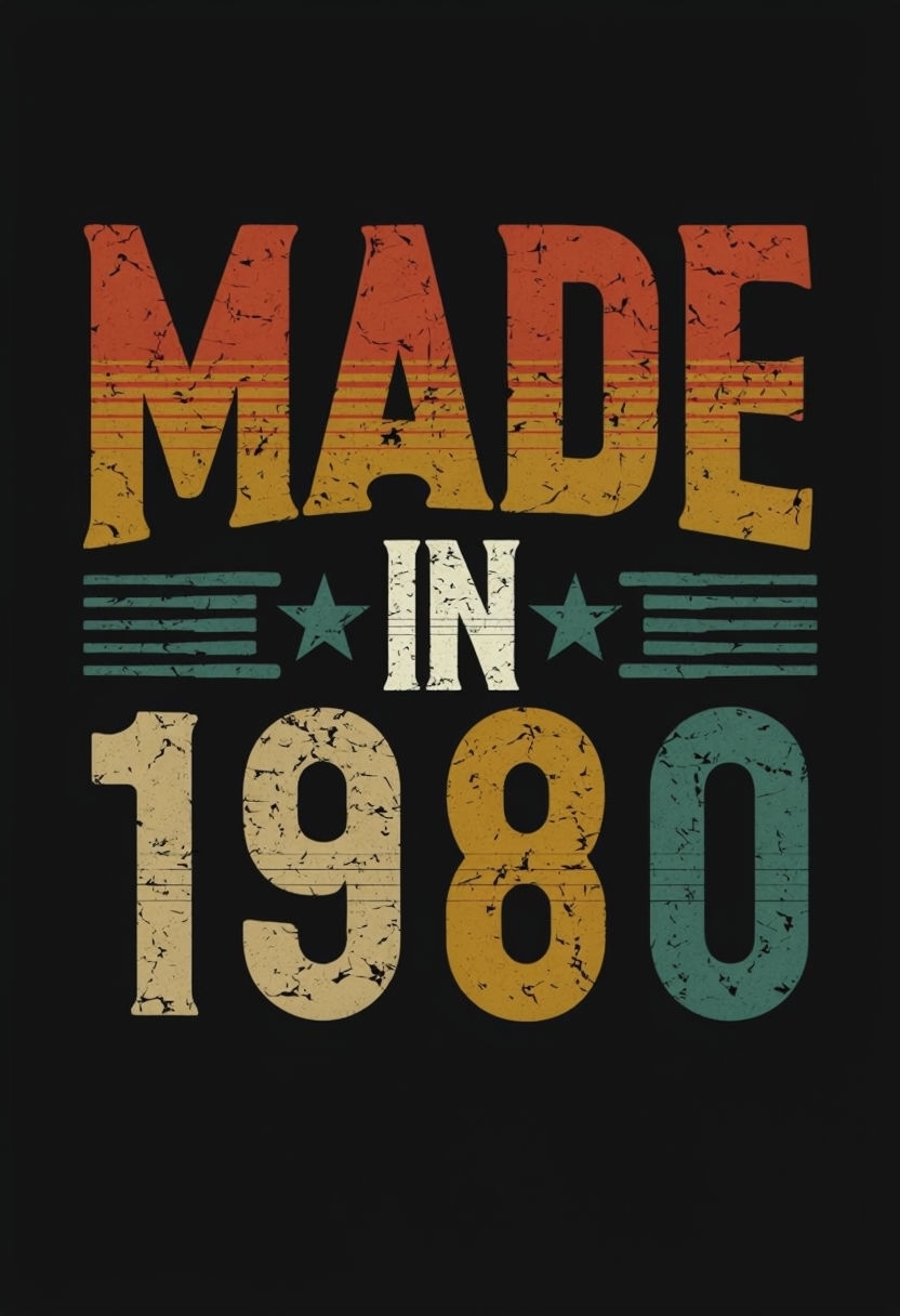 Made in 1980 Retro Vintage Graphic T-Shirt