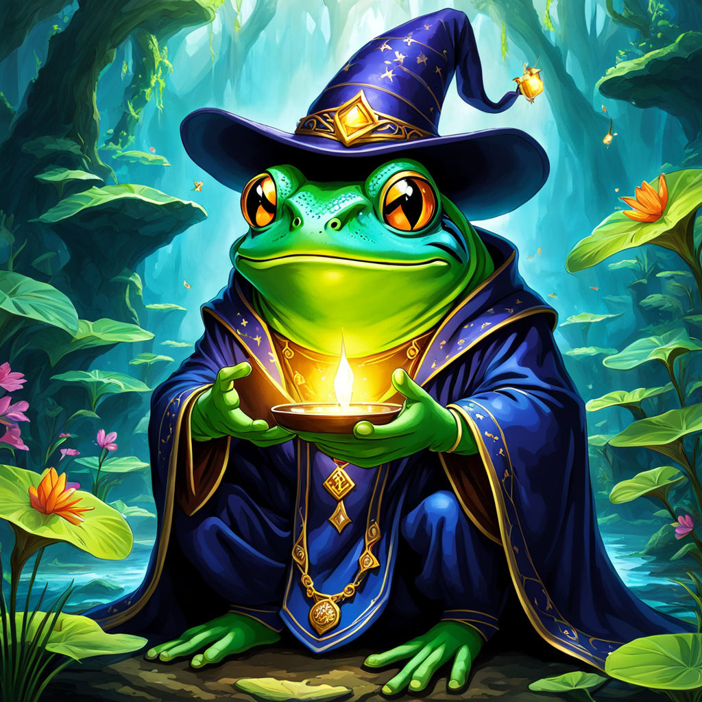 Mysterious divine sorcerer frog by Jamie Helms - Playground