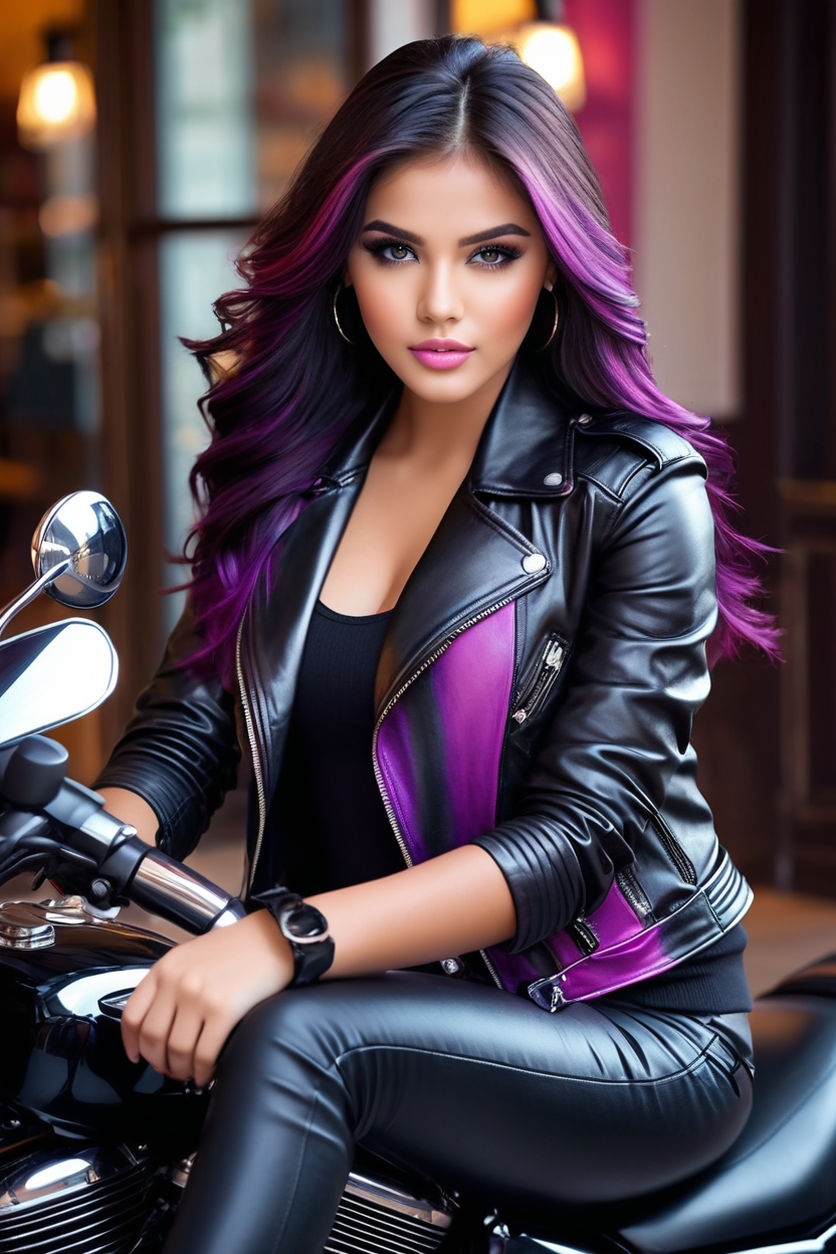 super sexy biker girl.