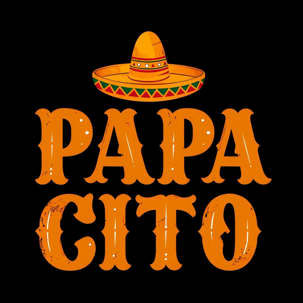 Festive Papa Cito Mexican Sombrero Graphic T-Shirt